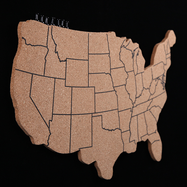 US Map Cork Board 