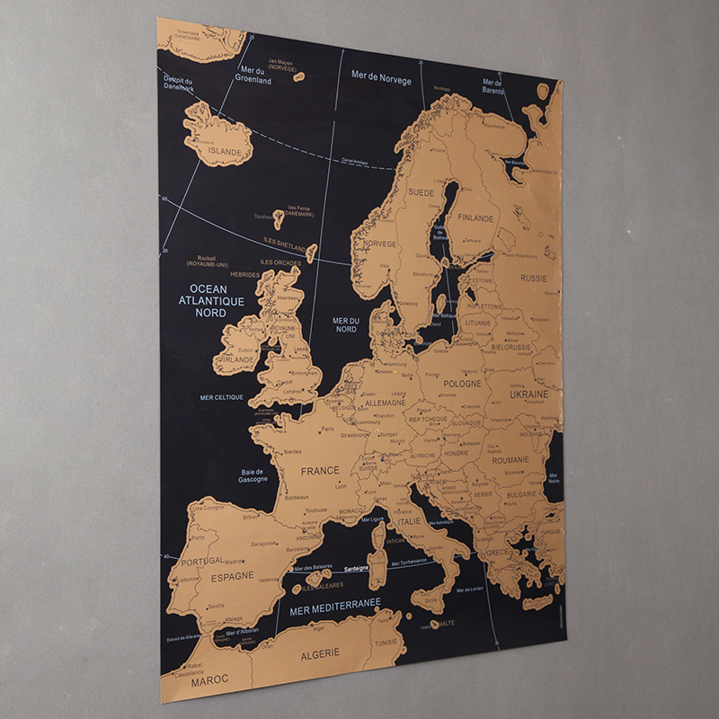 Scratch Europe Map Poster 