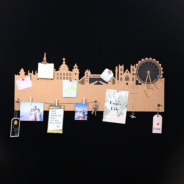 London City Skyline Cork Board