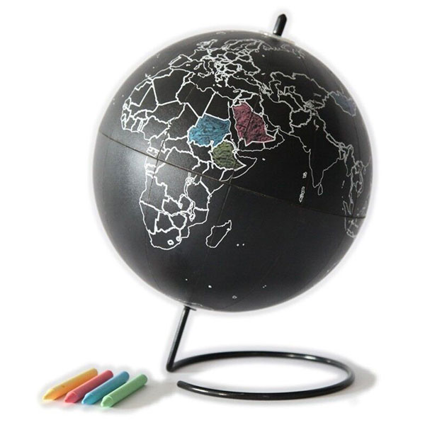 Chalkboard Coloring Globe