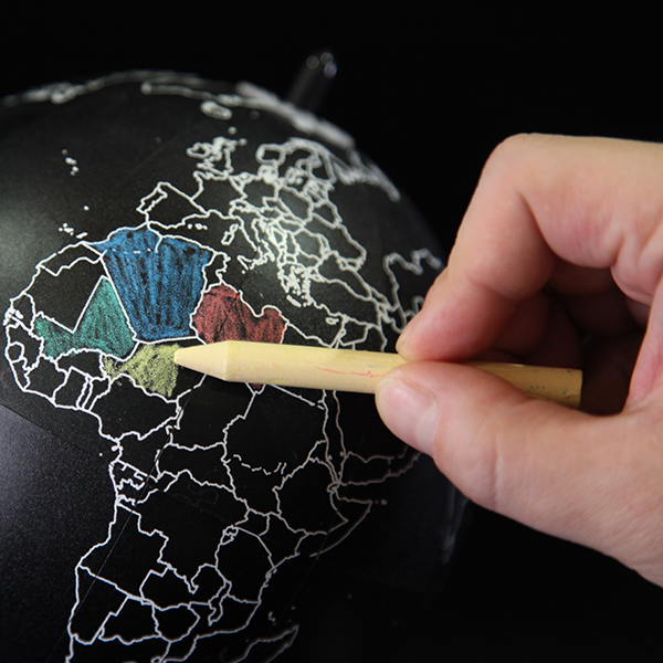 Chalkboard Coloring Globe