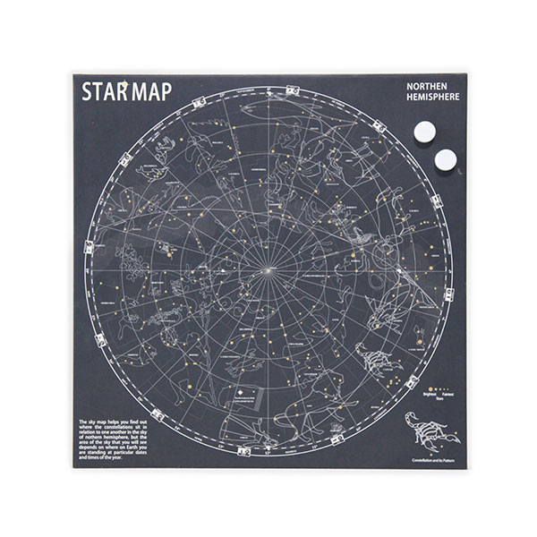 North Hemisphere Map Magnetic Board 