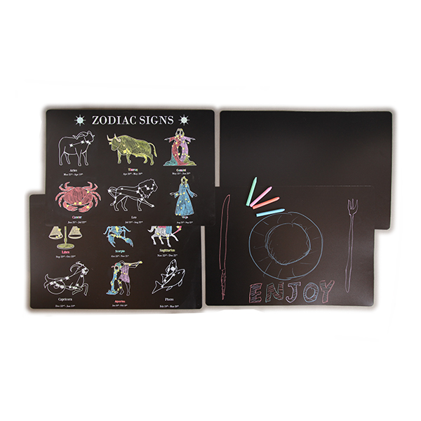 Zodiac Signs Doodle Chalkboard Placemats