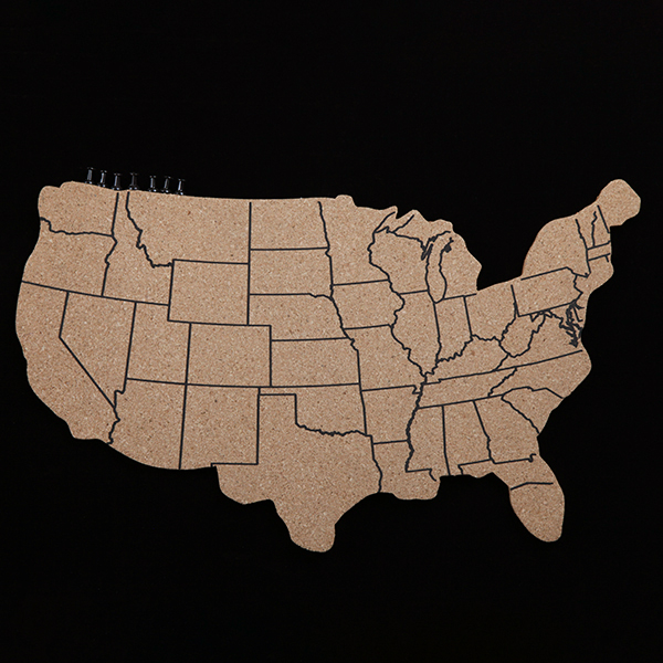 US Map Cork Board 