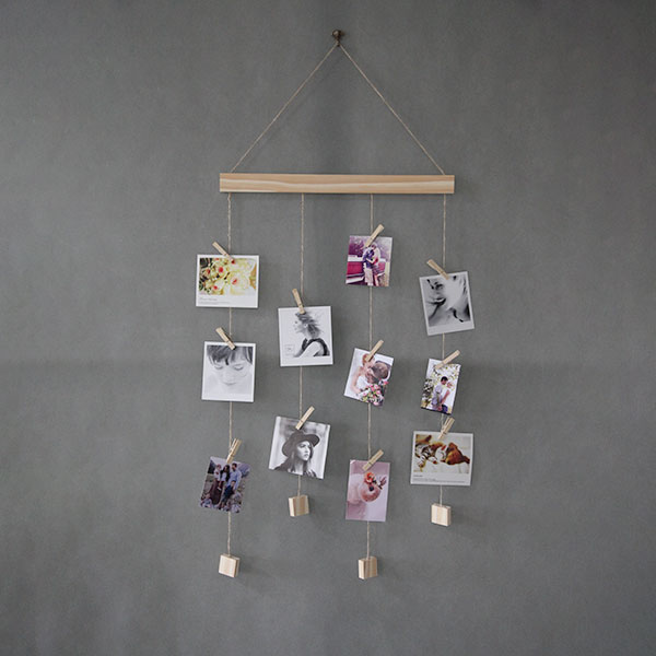 Wall Hanging Hemp Rope Photo Display Holder