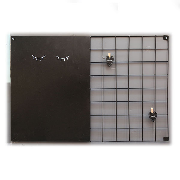 Wall Mounted Picture Display Frame With Black Metal Board 