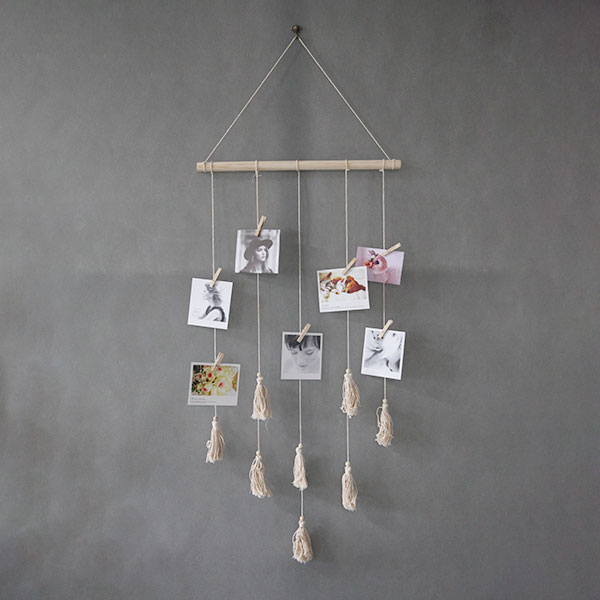 Wall Hanging Hemp Rope Photo Display Hol