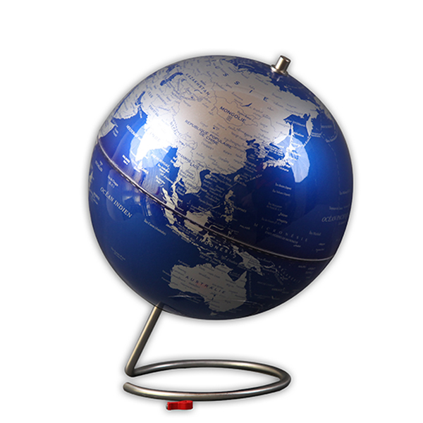 Blue Silver Magnetic Globe 