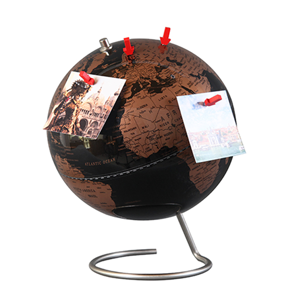 Black Gold Magnetic Globe 