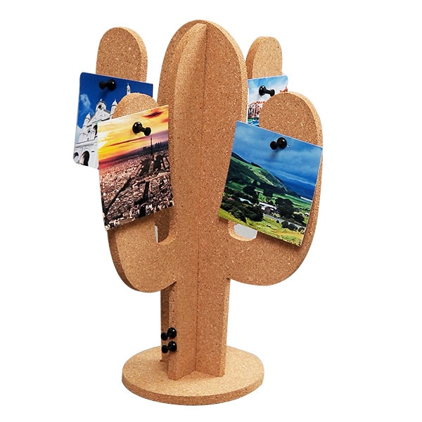 Cork Cactus Tabletop Photo Holder