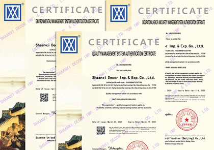 ISO4001 Environmental Management System Certificate