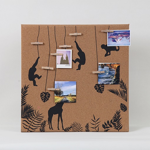 Jungle Design Photo Clip Pin Board