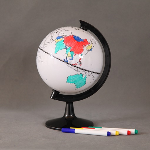 Dry Erase Coloring Globe