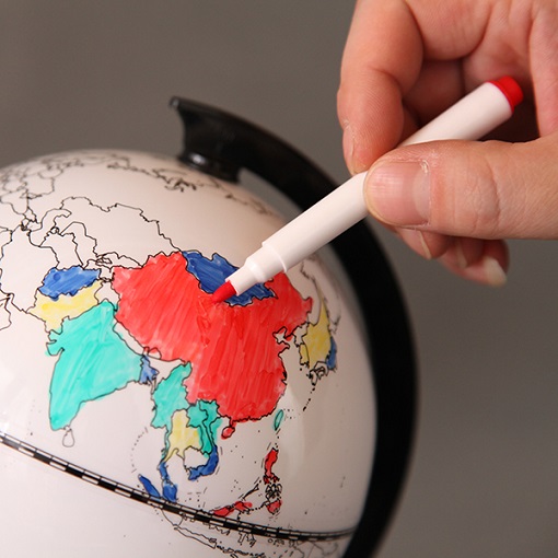 Dry Erase Coloring Globe