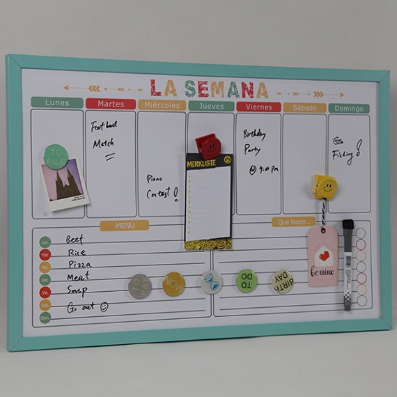 Magnetic Weekly Planner Whiteboard 