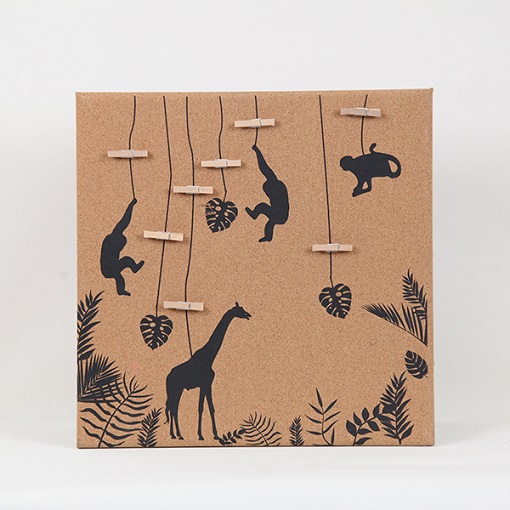 Jungle Design Photo Clip Pin Board