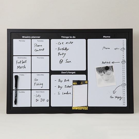 Weekly Monthly Planner Magnetic Whiteboard