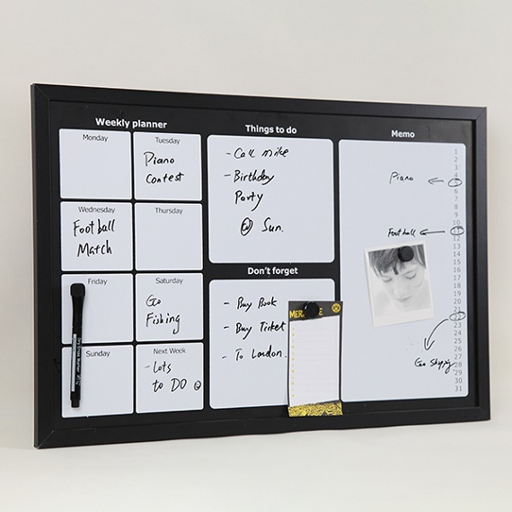 Weekly Monthly Planner Magnetic Whiteboard