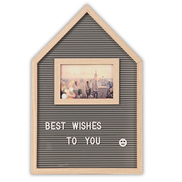 House Shaped Letter Board with Photo Frame