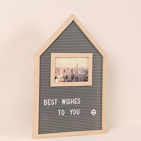 House Shaped Letter Board with Photo Frame