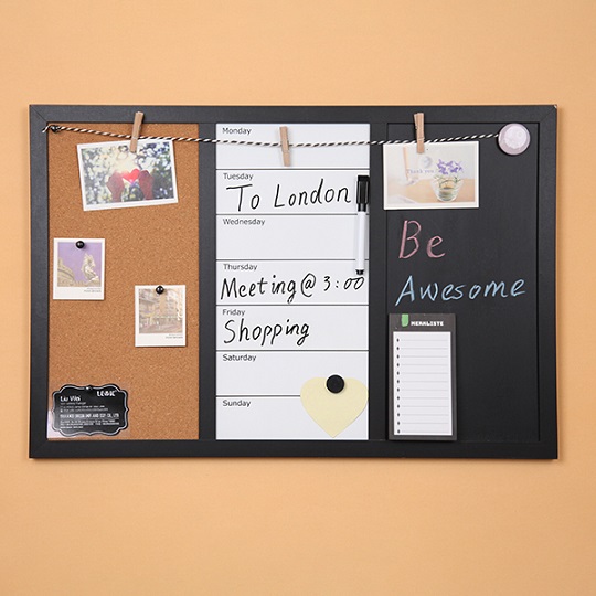 Combination Chalk Cork Whiteboard