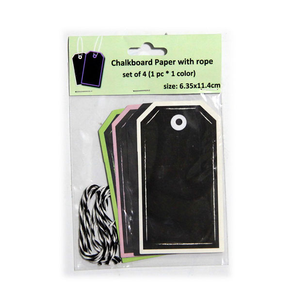 Chalkboard Gift Tags with String, Pack 12