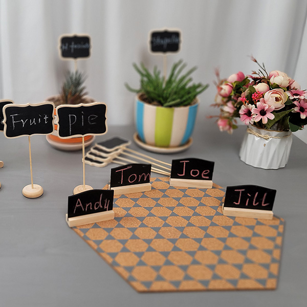 Wooden Chalkboard Table Sign, Pack 4