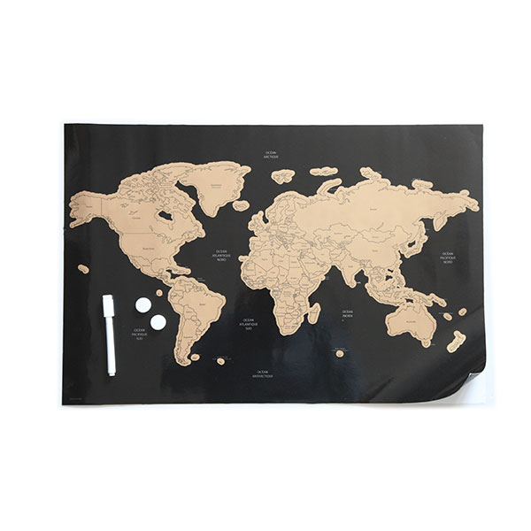 Self-Adhesive Magnetic World Map in Roll