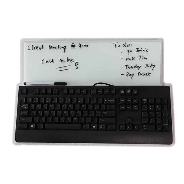 Magnetic Glass Board Pure Color with Metal Keyboard Stand