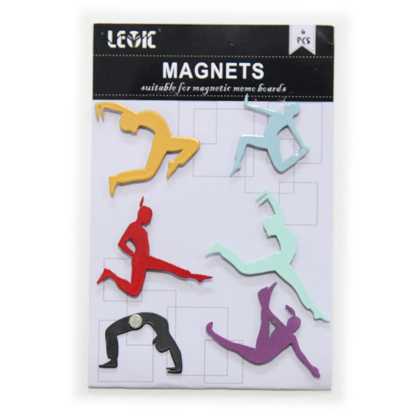 Pack 6 Yoga Metal Fridge Magnet.