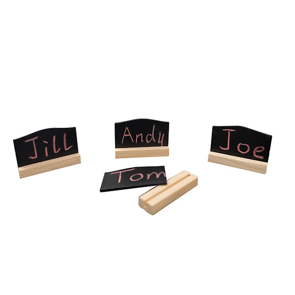 Wooden Chalkboard Table Sign, Pack 4