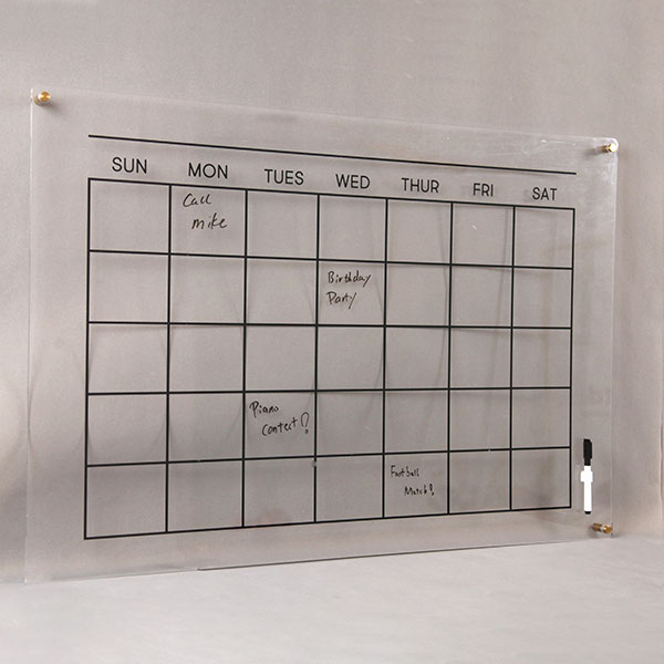 Acrylic Monthly Planner Whiteboard