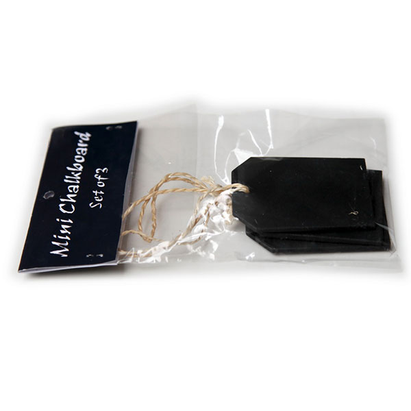 Wooden Chalkboard Tag, Pack 3