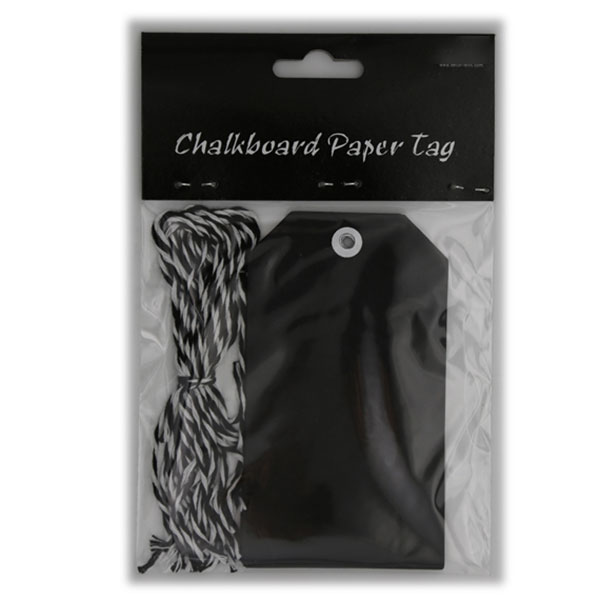 Chalkboard Gift Tags with String, Pack 12