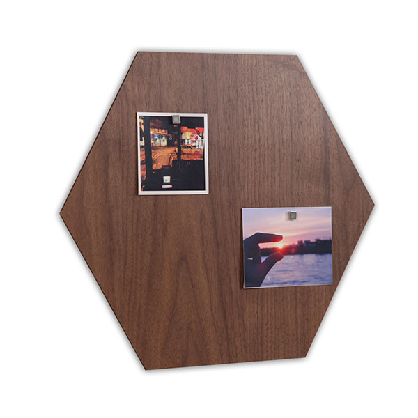 Hexagon Natural Wood Veneer Metal Board