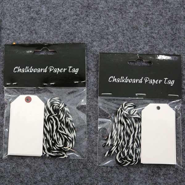 Craft Paper Tags with String, Pack 12