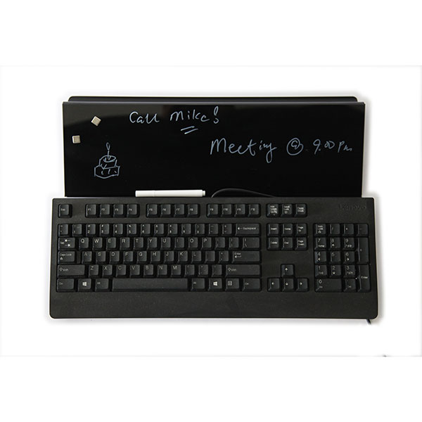 Magnetic Glass Board Pure Color with Metal Keyboard Stand
