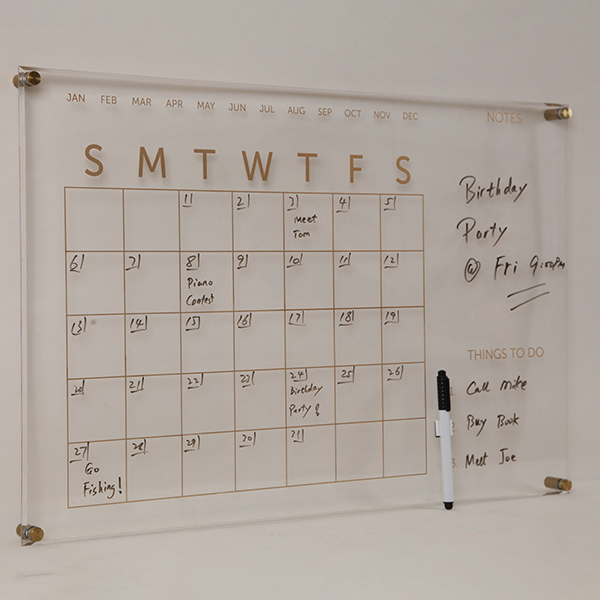 Wall Calendar Acrylic Dry Erase Board