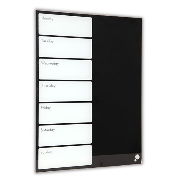 Magnetic Glass Combo Board Weekly Planner