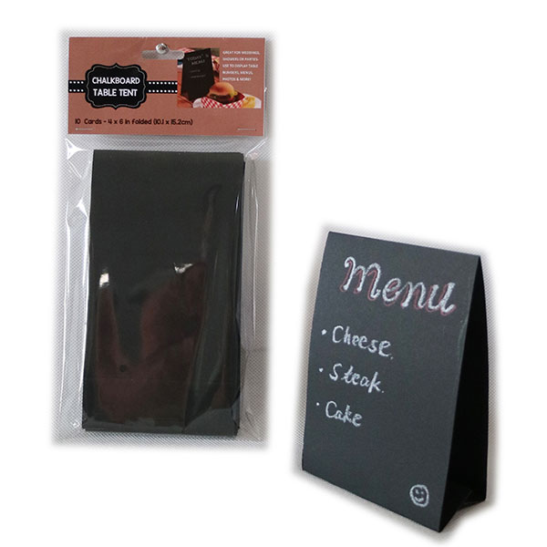 Chalkboard Paper Table Tent, Pack 6