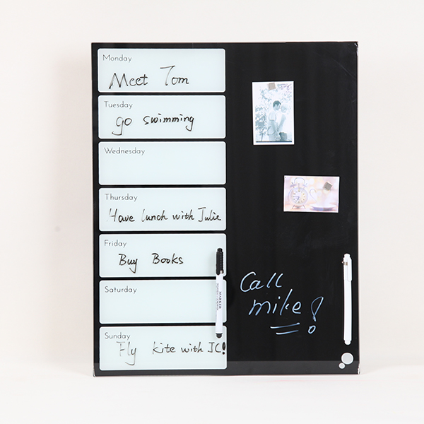 Magnetic Glass Combo Board Weekly Planner