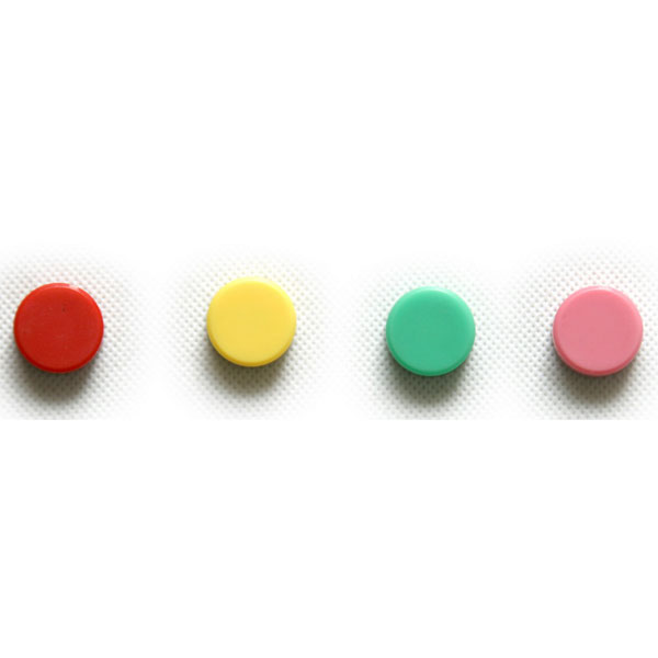 Round Plastic Refrigerator Magnets (Assorted 4 Colors)