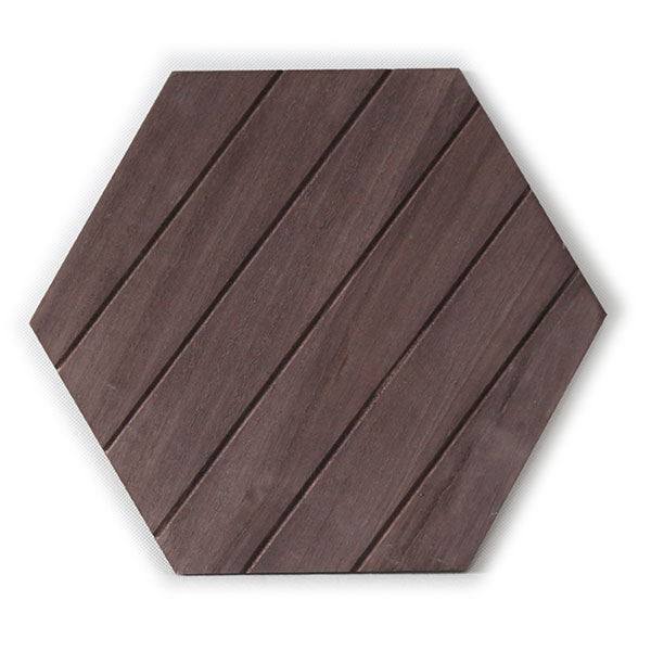 Blank Wooden Sign in Hexagon