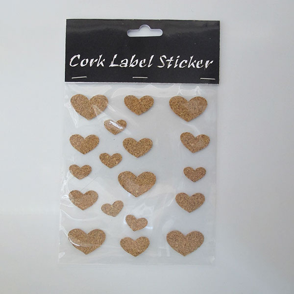 Cork Stickers In Round Shapes With Printing. 