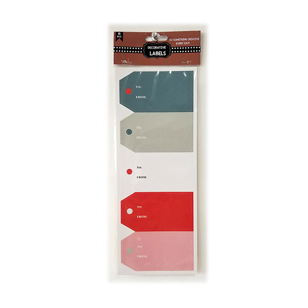 Craft Paper Gift Tag Stickers, Pack 15  