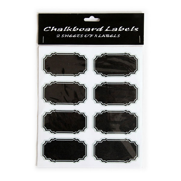 Chalkboard Stickers, Pack 16