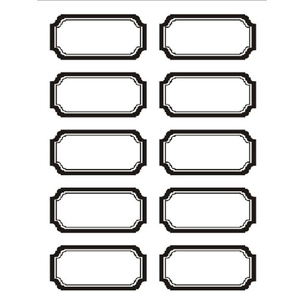 Whiteboard Sticker Black Frame Printed, Pack 20