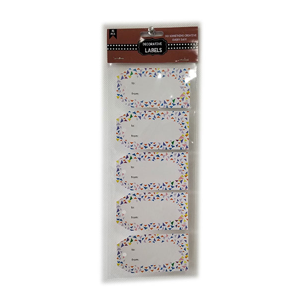 Craft Paper Gift Tag Stickers, Pack 15  