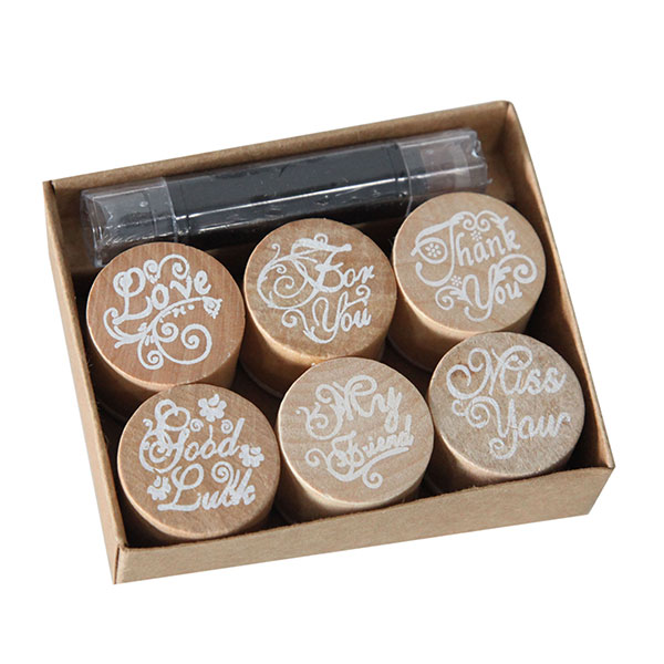  Card Making Wooden Rubber Stamps