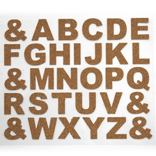 Cork Stickers In Capital Letter and Symbol 